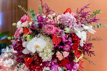 Beautiful flowers decorations, flower background, backdrop wedding decoration, rose pattern, colorful background, bunch of flowers