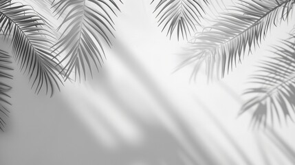 Obraz premium Palm shadows on white wall