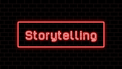 Storytelling のネオン文字