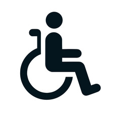 Accessibility icon representing a person in a wheelchair