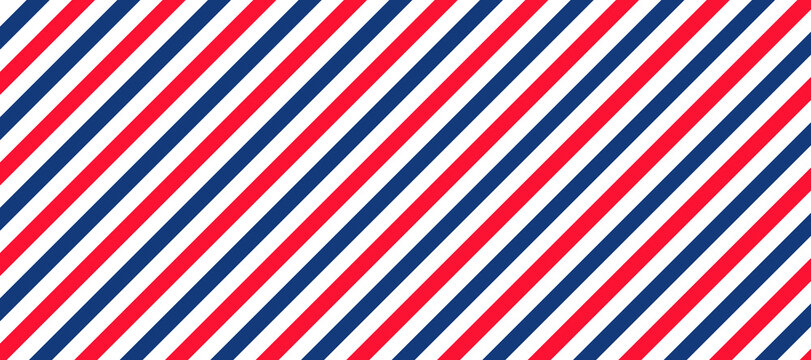 Barber shop pattern background PNG. Red and blue diagonal lines vector. Not seamless pattern on transparent background