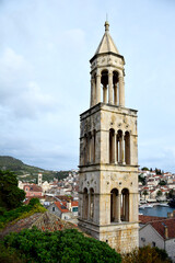 Church`s tower in Hvar, Croatia