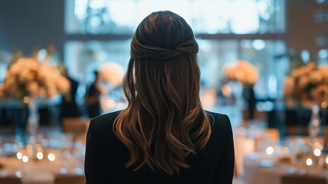 Elegant Woman at Formal Event