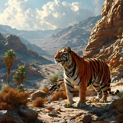 elegant wildlife animal with beautiful background
