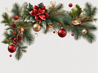 Holiday-Themed Christmas Branches and Decorations