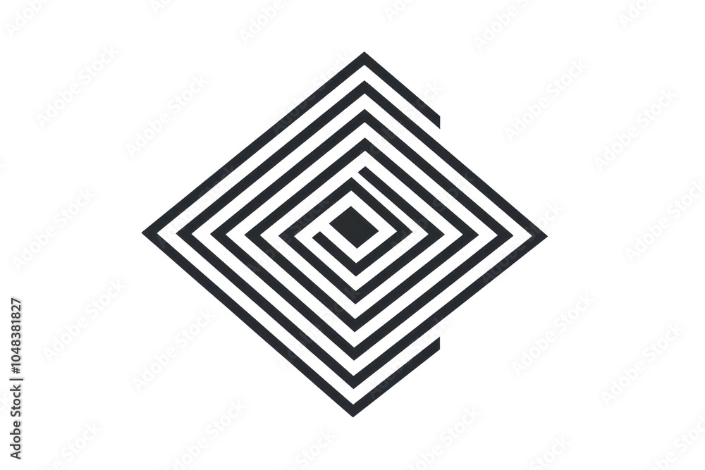 Aufkleber geometric black spiral pattern on a transparent background. ideal for modern design concepts and art