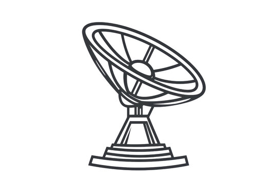 recommend clip art: Illustration of a satellite dish vector on a transparent background. Ideal for telecommunications, broadcasting, and tech designs.