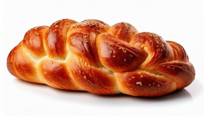 Fototapeta premium fresh baked goods on white background bread braid. Isolation on a white background. 