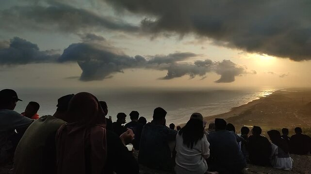people at sunset
