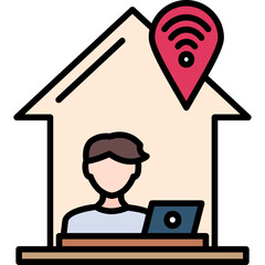 Remote Working Icon