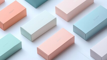 pastel tones rectangular boxes background 3d
