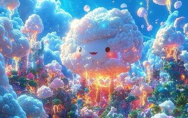 Fototapeta premium Smiling Cloud City