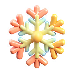 Obraz premium Snowflake icon, isolated on a white background