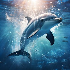 Naklejka premium elegant wildlife animal with beautiful background