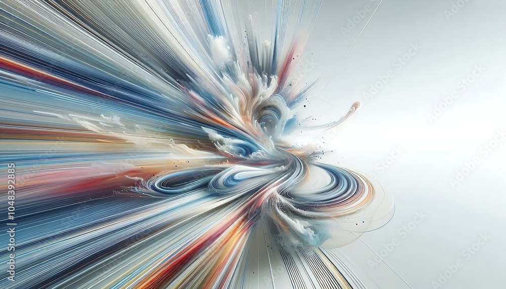 Poster a futuristic abstract image with curved lines and light effects. ideal for tech and design themes