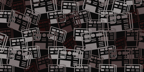 Fototapeta premium Pattern with newspaper. 3d render.