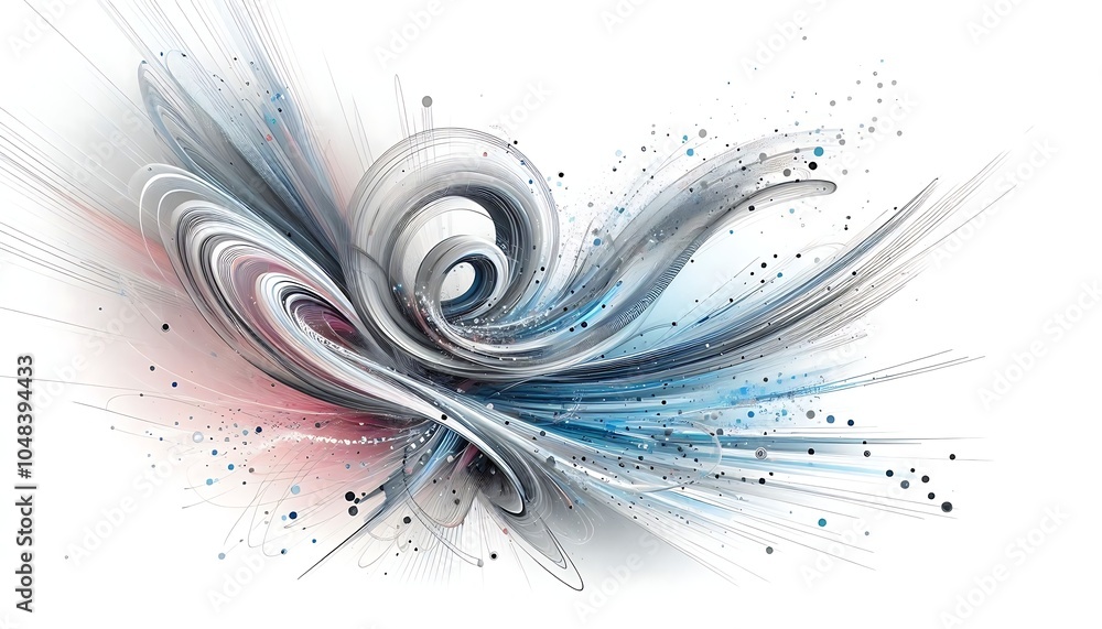 Poster a futuristic abstract image with curved lines and light effects. ideal for tech and design themes