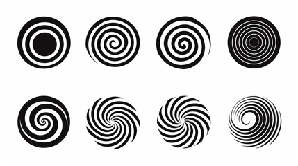 black and white circles