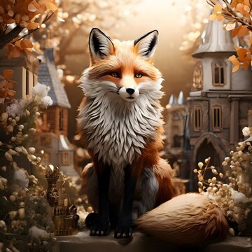 elegant wildlife animal with beautiful background