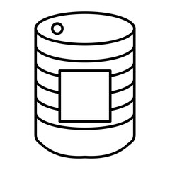 Canned Foods Vector Line Icon Design