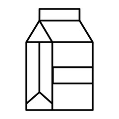 Dairy Carton Vector Line Icon Design