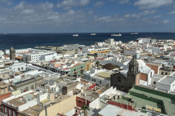 Top view of Las Palmas de Gran Canaria, Spain