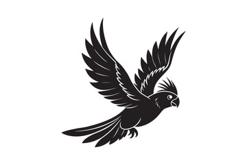 Cockatiel  silhouette vector illustration, Cockatiel  silhouette 