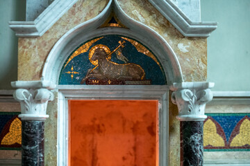 Forgotten Building in Northern Italy The Old Abandoned Seminary with a Blue Chapel
