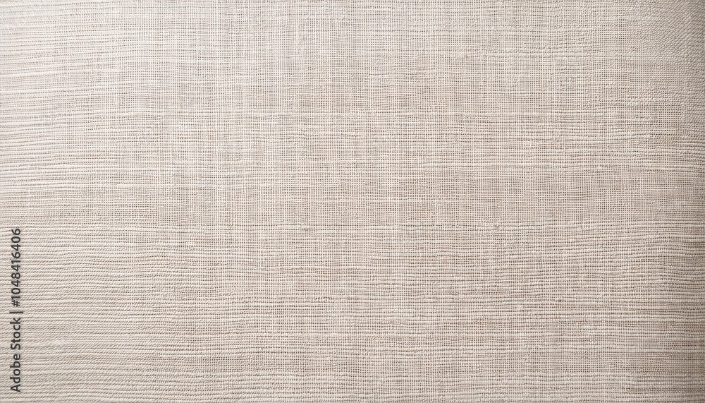Poster Close-Up of Textured Beige Linen Fabric Background with Subtle Horizontal and Vertical Weaving Patterns. Ideal for Design Mockups, Textile Studies, and Minimalistic Background Concepts