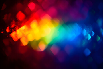 Abstract colored holographic gradient blur background. Blurred rainbow colors, light leaks flare reflection overlay. Real photo