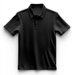realistic high quality color black polo shirt mockup 