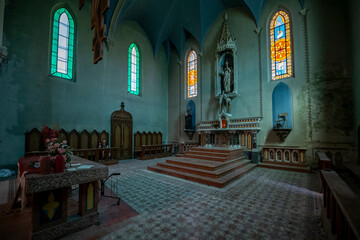 Forgotten Building in Northern Italy The Old Abandoned Seminary with a Blue Chapel