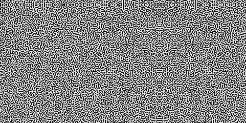 The Art of Biological Motion Monochrome Turing Reaction Diffusion Patterns. Turing Reaction Diffusion abstract pattern pattern background sketch engraving vector illustration. 