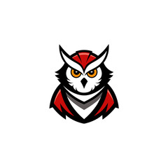 cat with red heart mascot logo