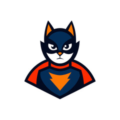 cat in a hat mascot logo 