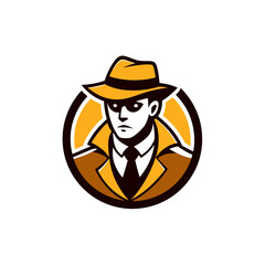 cowboy with hat mascot man logo