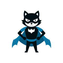 Mascot cat logo with hair