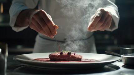 Steaming Culinary Masterpiece: A Chef's Delectable Creation