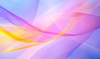 A colorful, flowing piece of fabric with a purple and yellow stripe