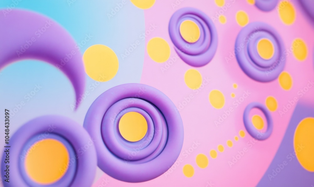 Poster a colorful background with many circles of different sizes and colors