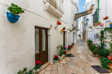 Fototapeta premium street in Locorotondo village, Puglia, Italy