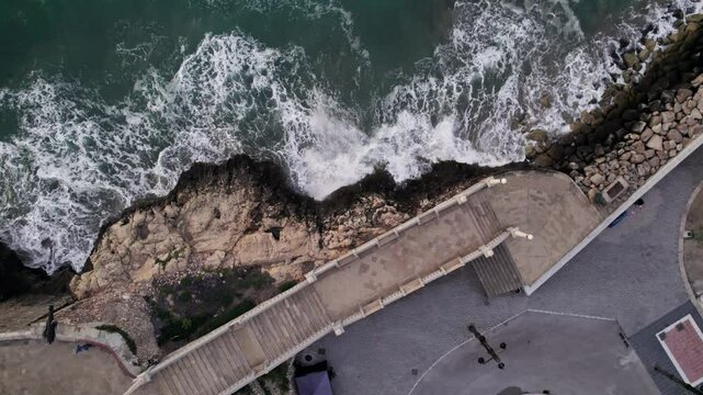 coastal beach town in europe