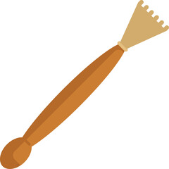 Coffee tamper with ergonomic handle pressing down ground coffee into portafilter, tool for barista preparing espresso