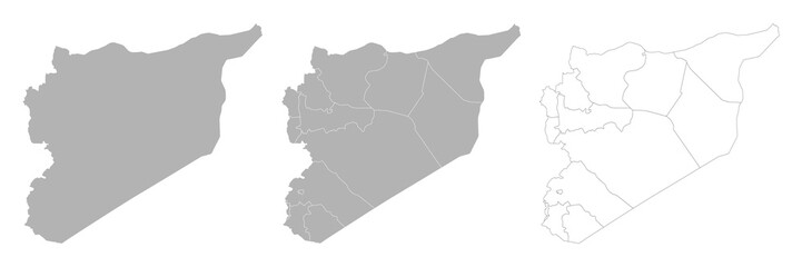 Set of SYRIA Maps with Main Map and Regional maps