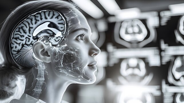Human Brain Science Concept in Digital Artwork