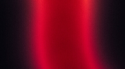 Abstract background grainy gradient red glowing wave shape, black backdrop banner poster header design, noise texture, copy space