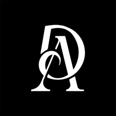 Letter AD Logo icon design modern and luxury