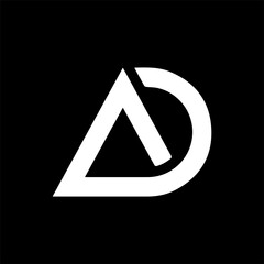 Letter AD Logo icon design modern and luxury