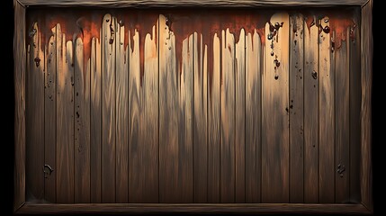 Antique Wooden Frame with Unique Flowing Design