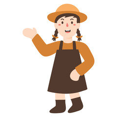 little girl kid farmer profession